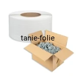 Taśma polipropylenowa 19x0,90 mm x 1200m biała + zapinki druciane 1000 szt. ZESTAW