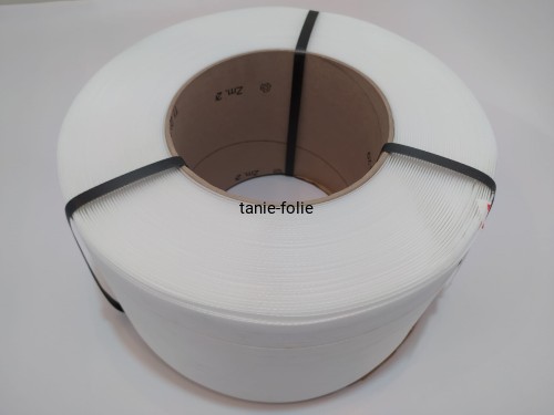 Taśma polipropylenowa 19x0,90 mm x 1200m biała 